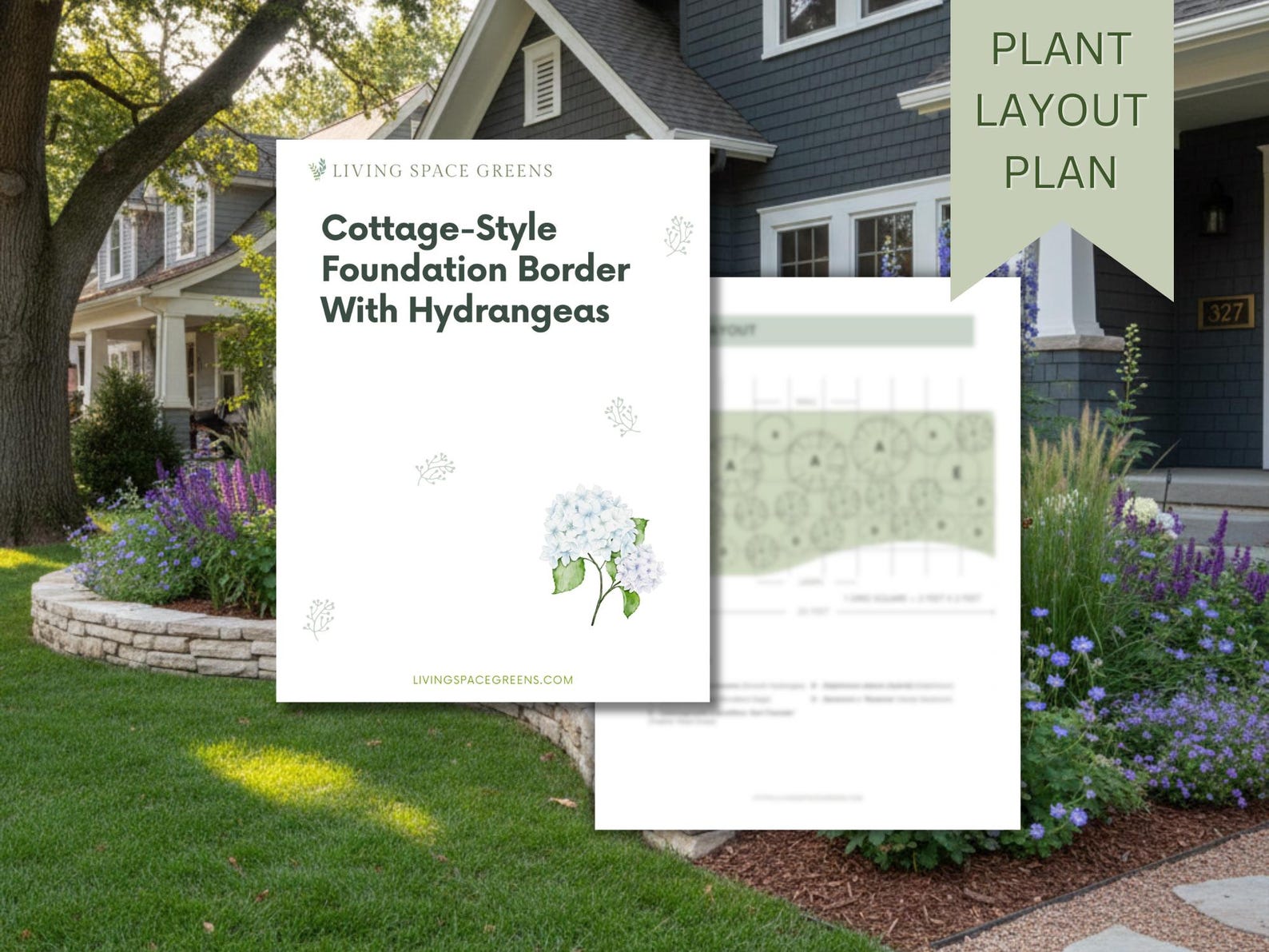 Hydrangea Landscape Design Plan Front Yard Planting Garden Design: Full ...