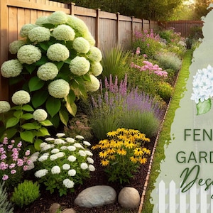 Premade fence landscape design front yard garden curb appeal hydrangea garden fence landscape zone 4 5 6 7 8 zone 5 landscape design