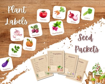 Vintage Seed Packet Templates: Printable Plant Labels (Digital Download)