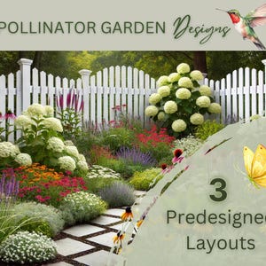 Pollinator Garden Landscape Design: Front Yard Curb Appeal (Full sun, Zones 4-8)