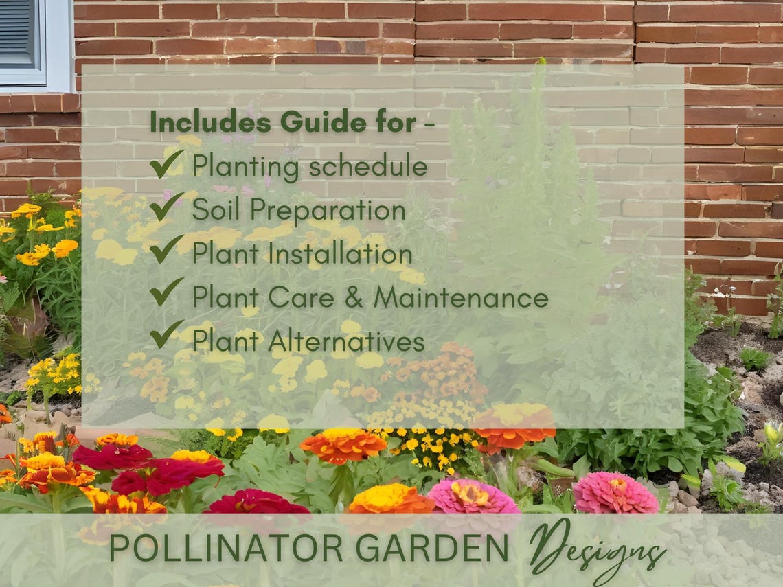 Pollinator Garden Plans Landscape Design| Preplanned Layouts ...