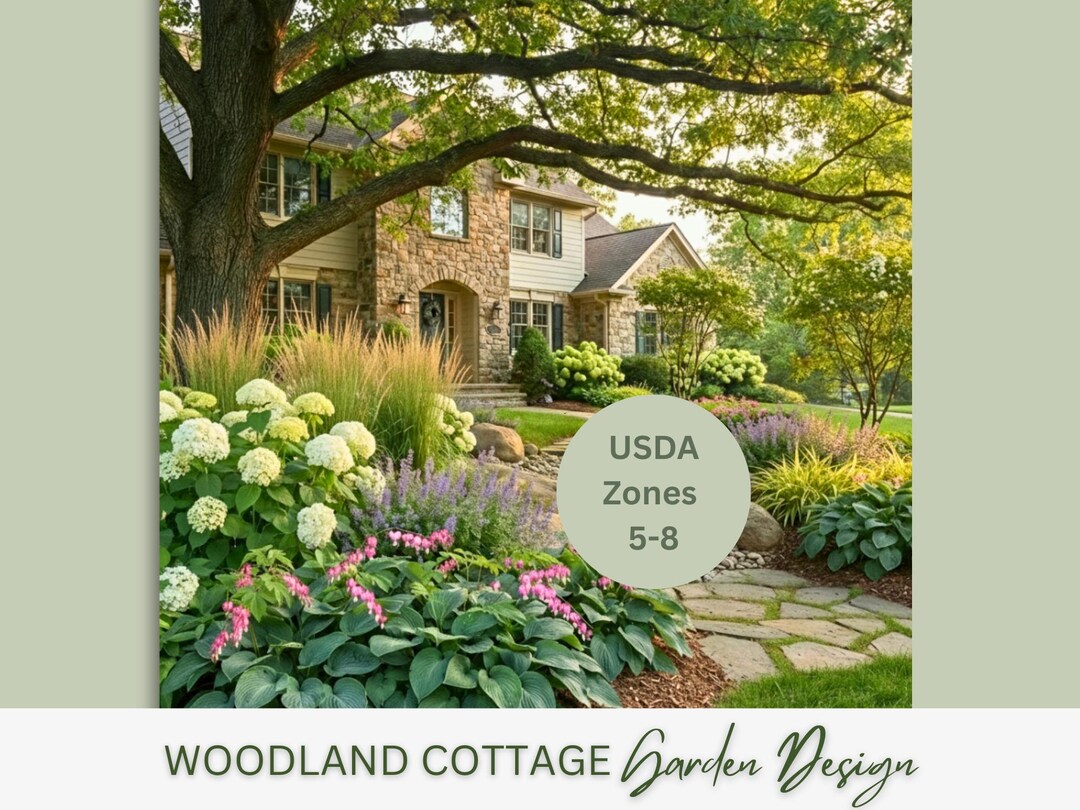 Premade Front Yard Landscape Designs Plan Hydrangea Shade Garden Design ...