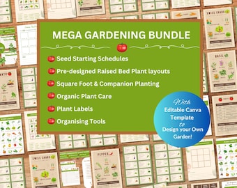Vegetable Gardening Guide: Seed Starting, Companion Planting (Digital Download)