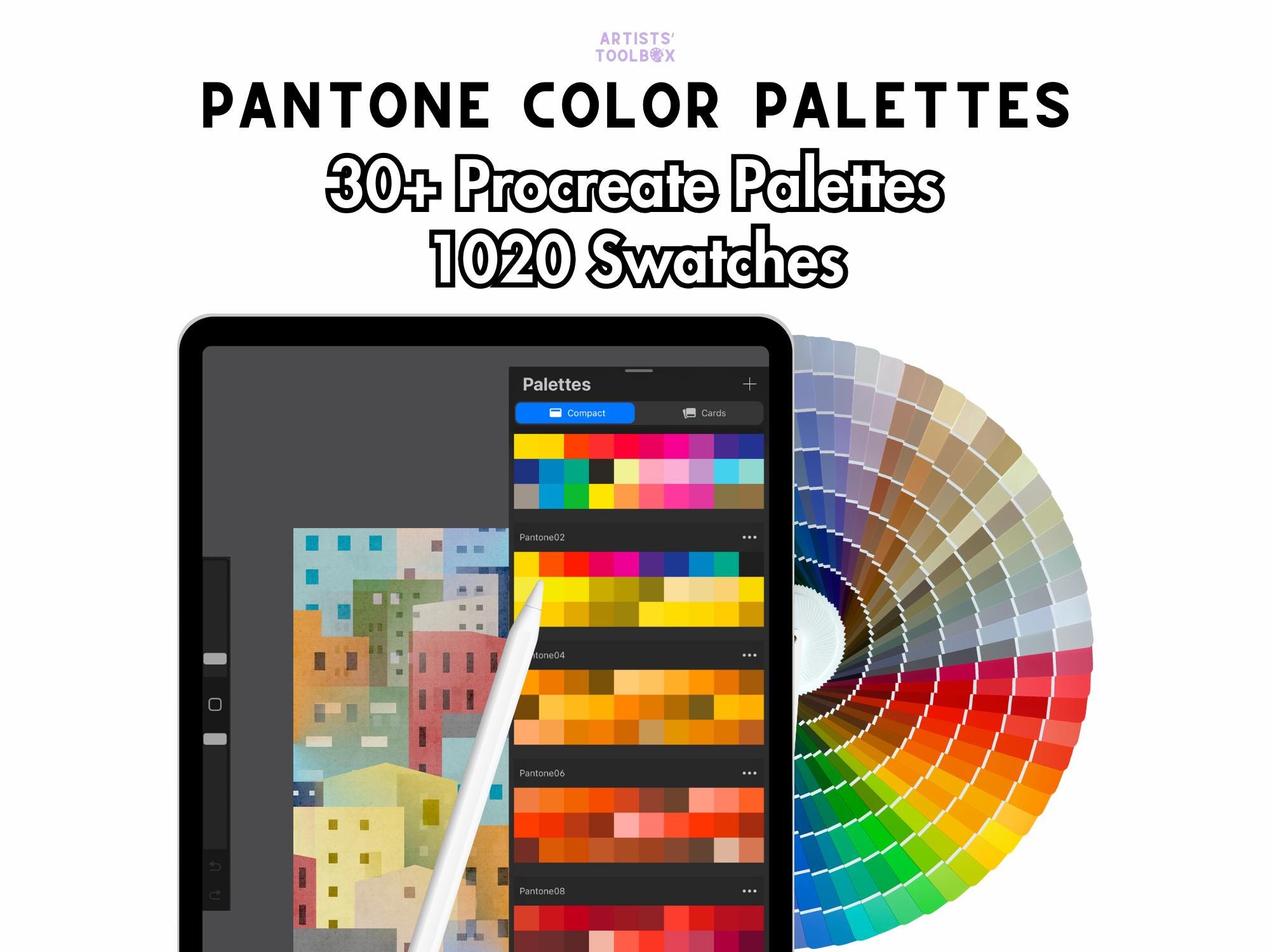Pantone-Inspired Procreate Color Palettes (34 Sets, 1020 Swatches) Instant Download