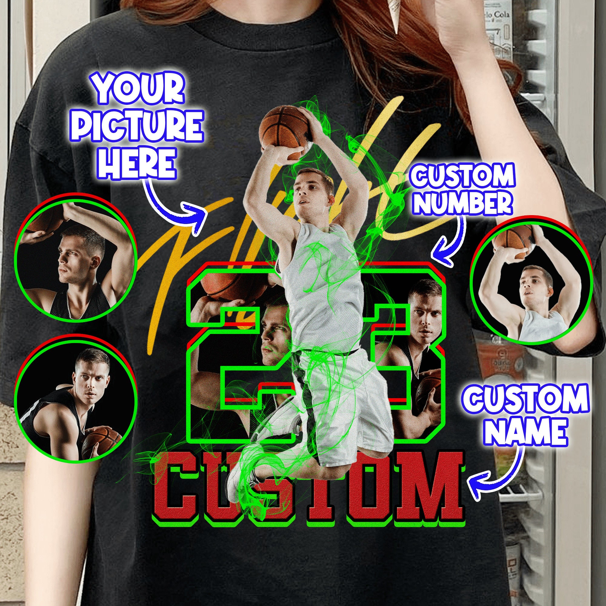 Basketball T-shirt Add Custom Name Shirt Funny Basketballer 
