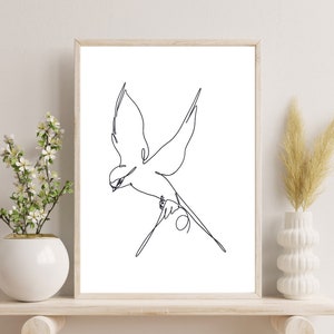 Minimalist bird poster printable wall art poster A5,A4,A3 Instant download Printable art image 2