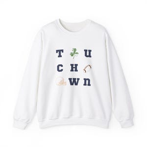 Irish Football Fan Sweatshirt, College Touchdown Crewneck, Saturdays Sweatshirt, Unisex College Football Apparel, Irish Pride Gift