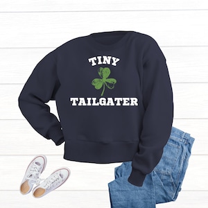 Kids Football Sweatshirt. Tailgate like a champion. Notre Dame Football. Fighting Irish. College Football.