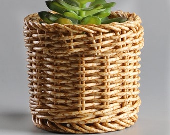 Bamboo Woven Pen Holder Creative Handmade Pen Holder Made of natural bamboo