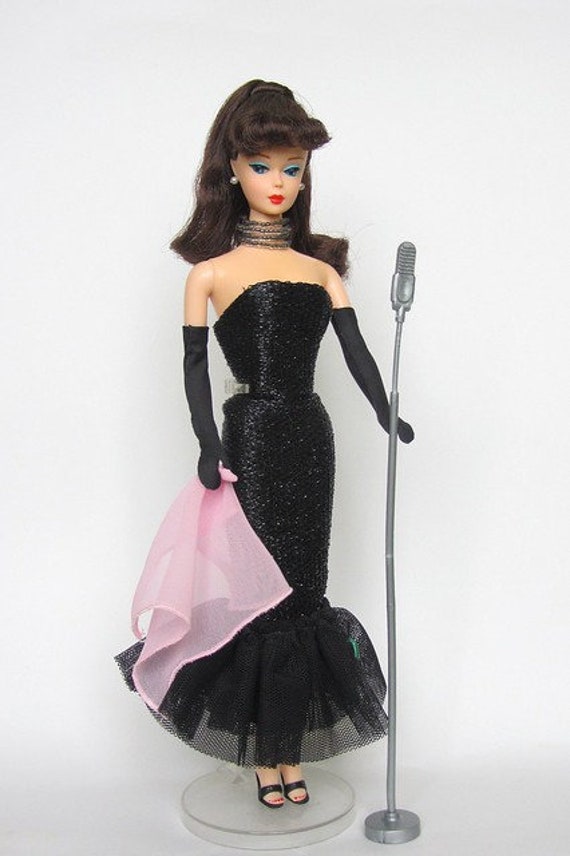 Vintage 1960 Reproduction Solo in the Spotlight Barbie 1994 Brunette 13820 Nostalgic Elegance Etsy