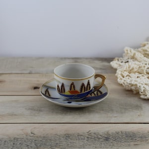 Demitasse cup and saucer set made in Occupied Japan