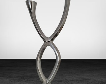 Ontwerp Matthew Hilton kandelaar kandelaar zeer zeldzame zeldzaamheid groot 37,50 cm hoog Modernistisch MCM zilver