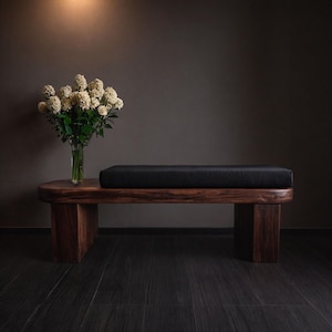 Wood Bench, Solid Wood Entryway Bench, Rustic Wooden Bench for Indoor Use, Handmade Hallway Bench, Natural Wooden Seat, Dining Bench