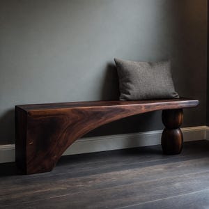 Wood Bench, Solid Wood Entryway Bench, Rustic Wooden Bench for Indoor Use, Handmade Hallway Bench, Natural Wooden Seat, Dining Bench