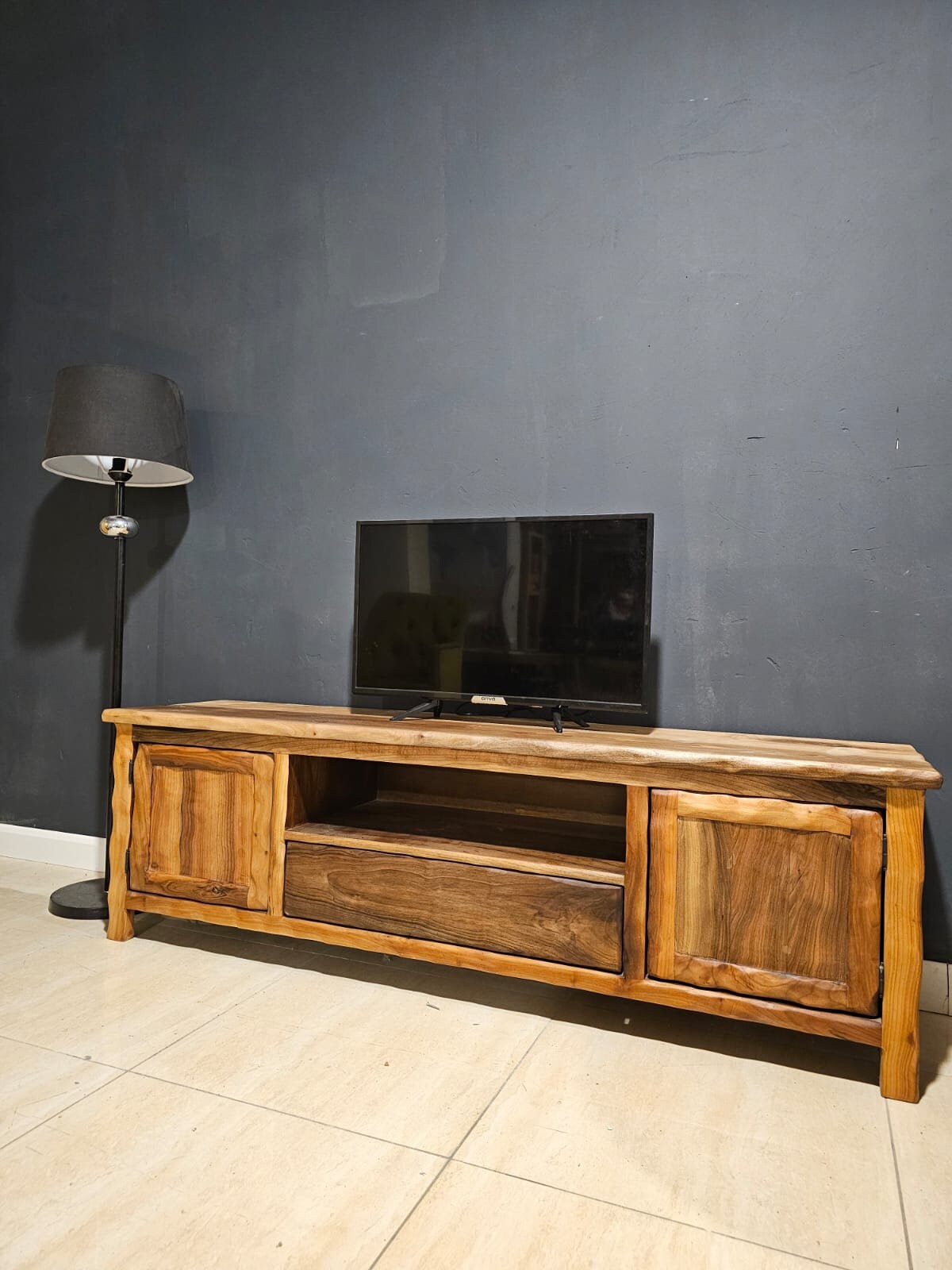 Live Edge Wood Tv Stand, Walnut Tv Console Stand, Media Console