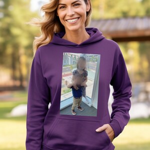 Personalized Adult Hoodie, custom hoodie, picture hoodie, gift, gift with personalization, personalized gift, gif with picture, picture gift