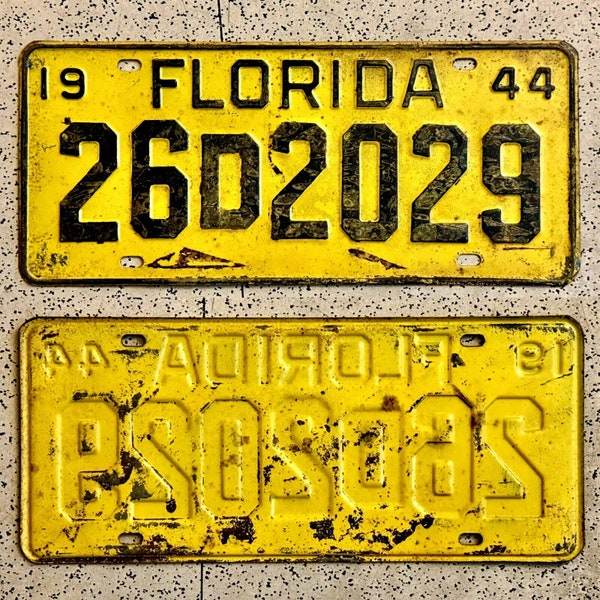 Antique Florida License Plates Etsy
