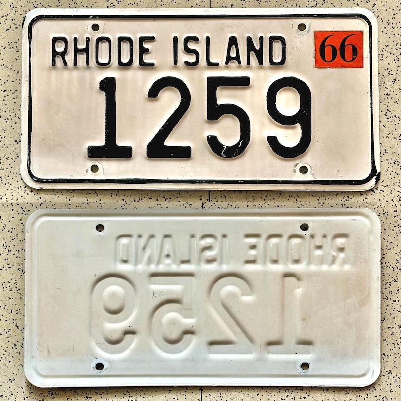 Vintage RHODE ISLAND License Plates – All ORIGINAL Antique Auto/car ...