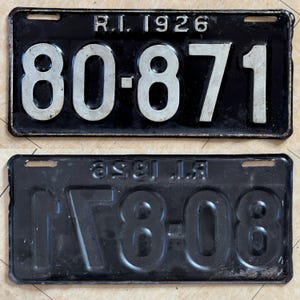 Vintage RHODE ISLAND-nummerplaten – allemaal ORIGINELE antieke autolabels