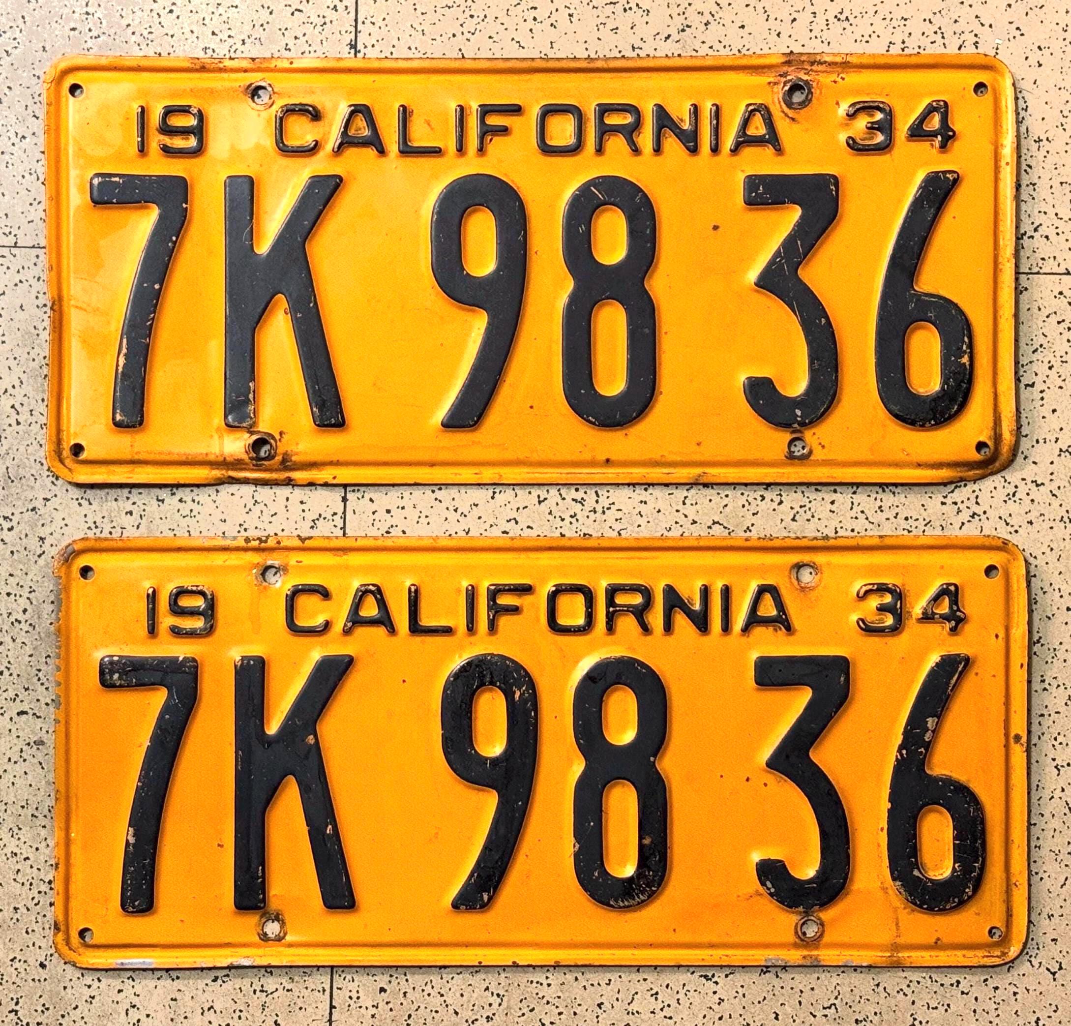 1956年以前のカリフォルニアのヴィンテージナンバープレート - すべて 