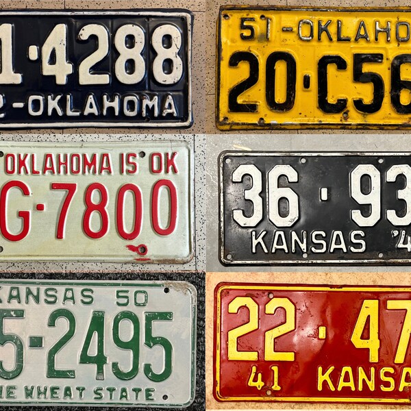 Oklahoma License Plates Etsy