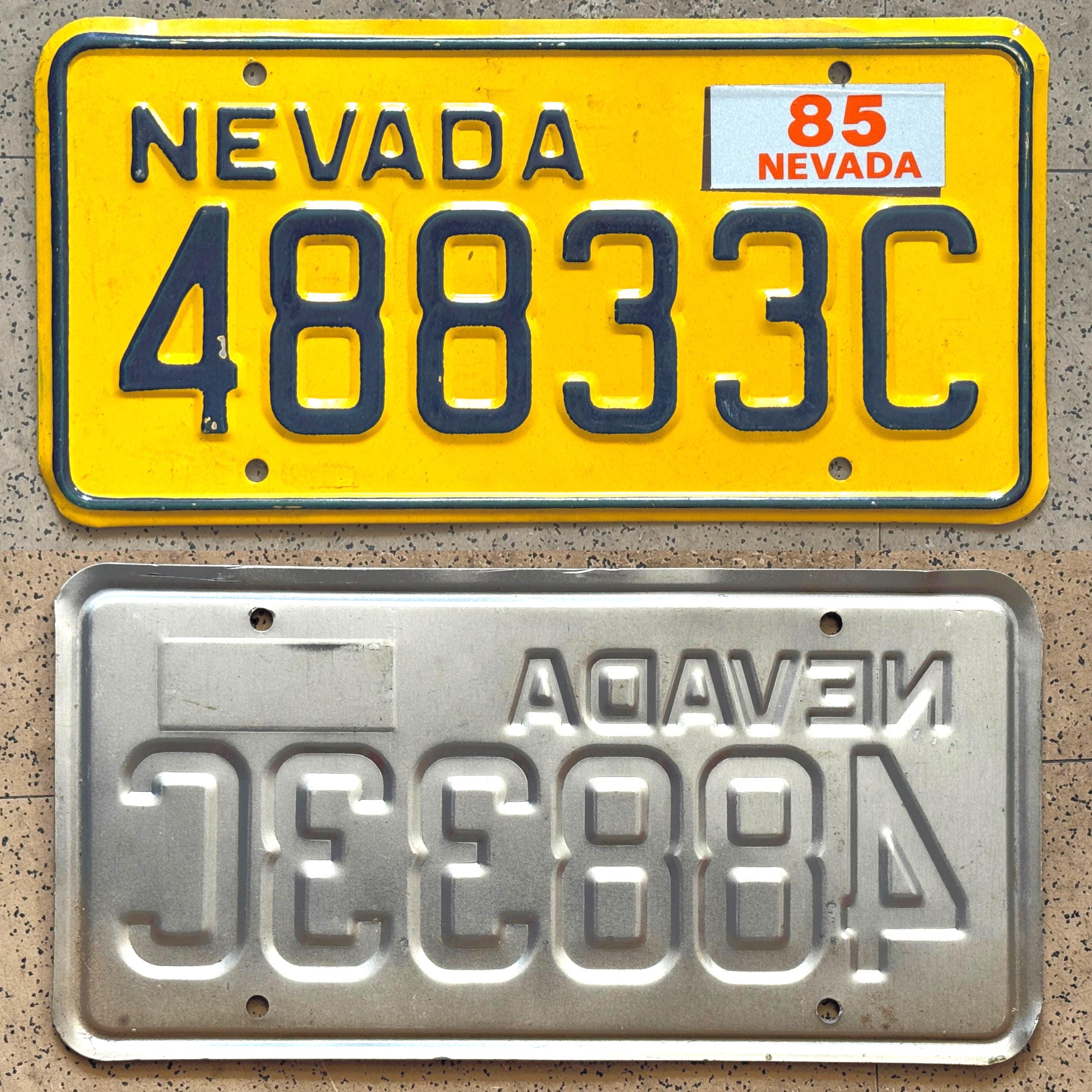 チリ　NEVADA Vintage NEVADA License Plates – ALL ORIGINAL Antique Auto Car Tags