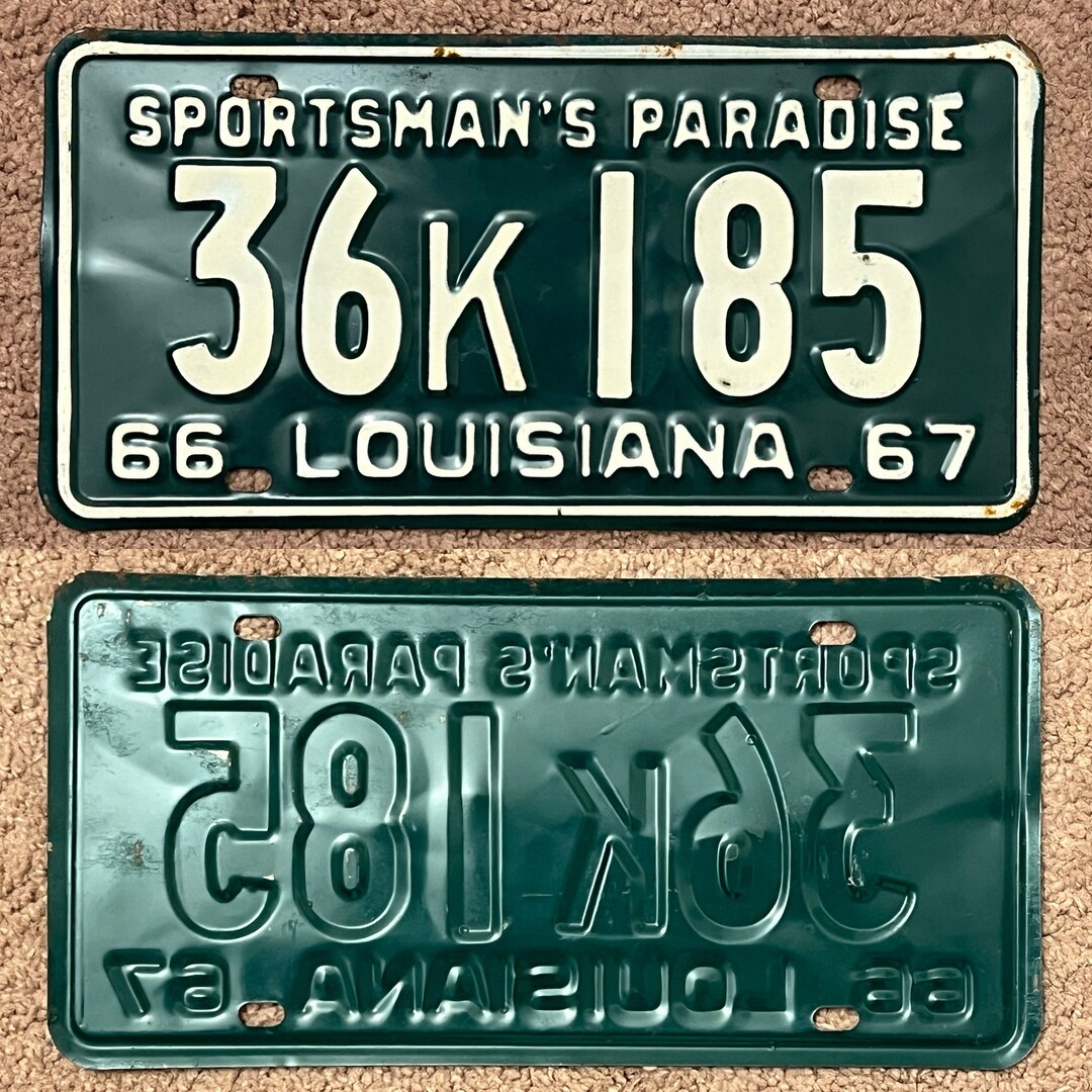 Vintage LOUISIANA and ARKANSAS License Plates ORIGINAL Etsy