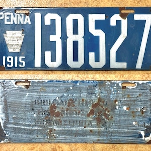 Vintage PENNSYLVANIA License Plates – ALL ORIGINAL antique auto tags