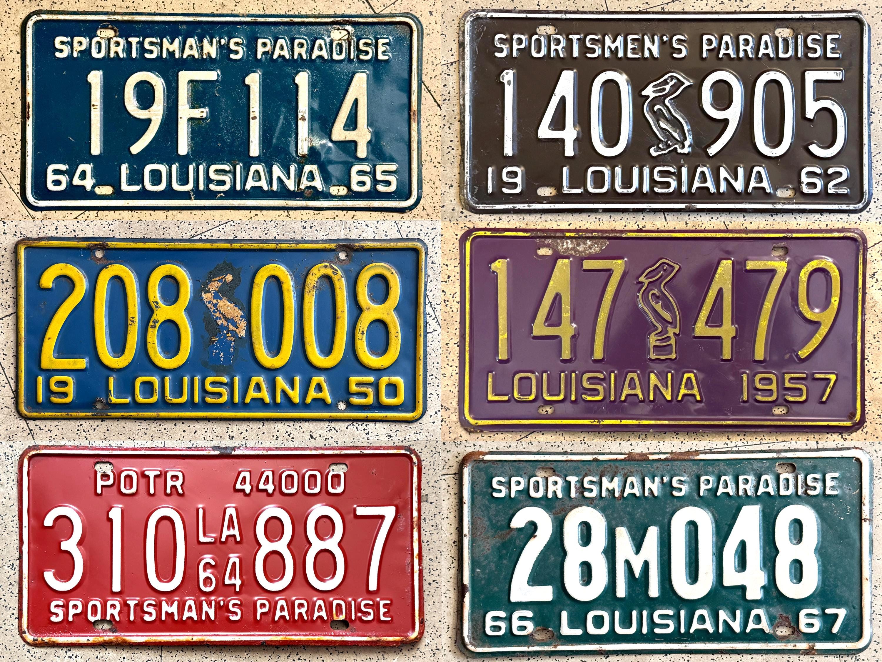 ルイジアナ州 アンティークライセンスプレート Vintage LOUISIANA License Plates – ALL ORIGINAL Antique Auto Tags