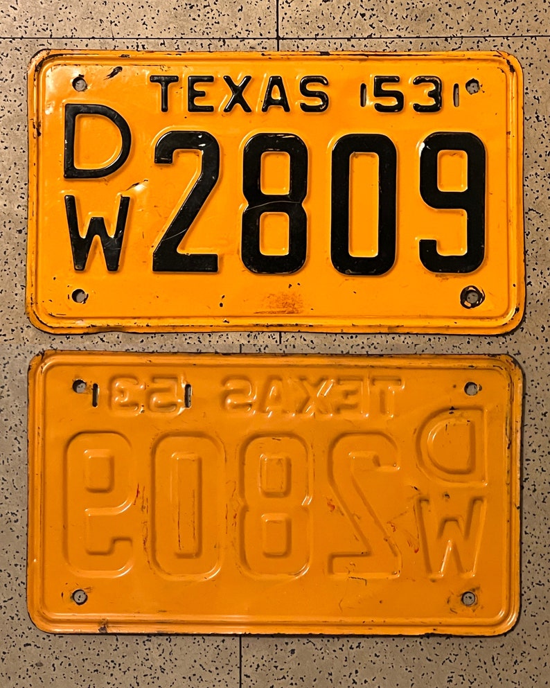 Vintage Texas/new Mexico License Plates ALL ORIGINAL Antique Auto Tags