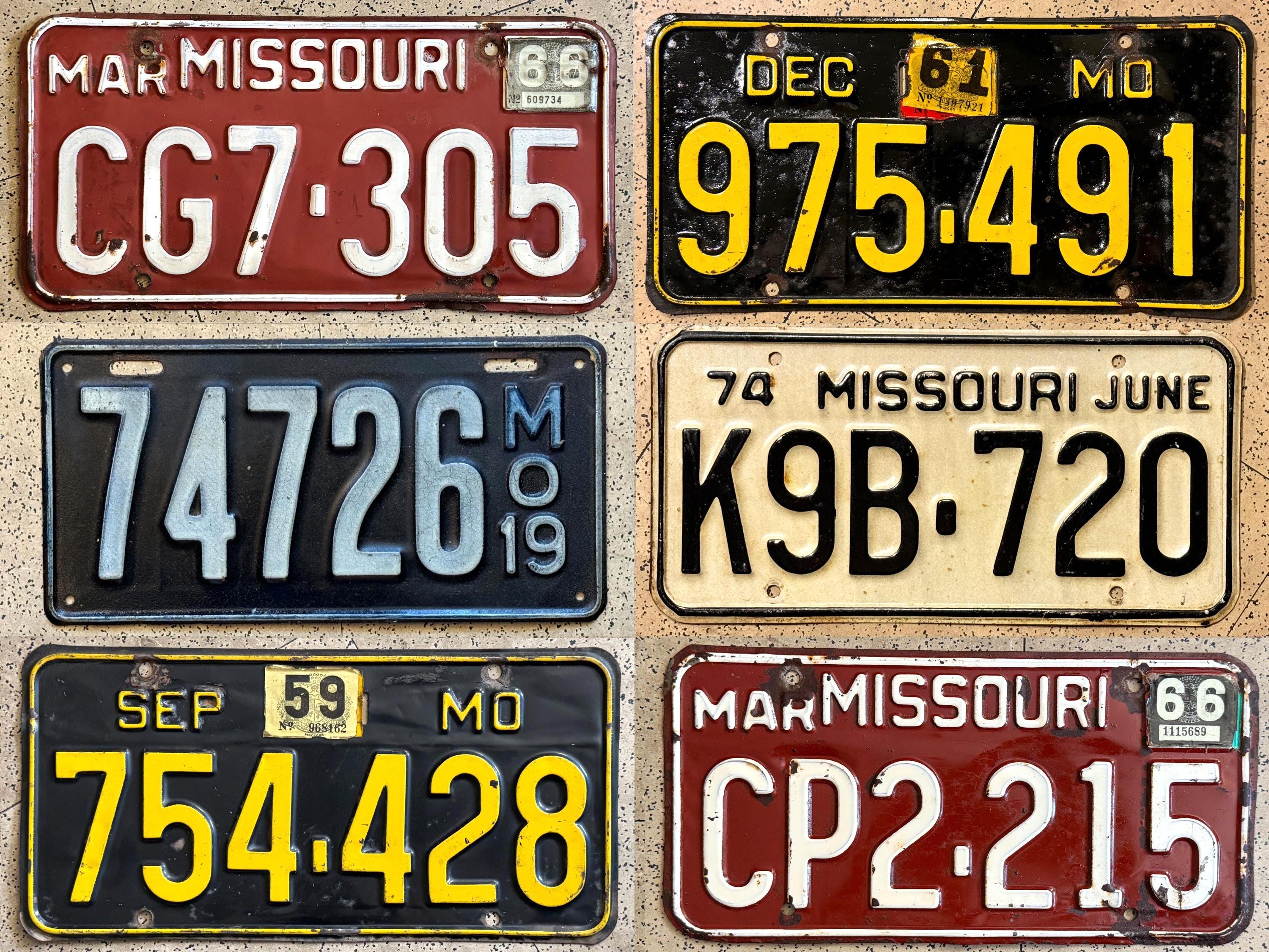 Antique Missouri License Plates - Etsy