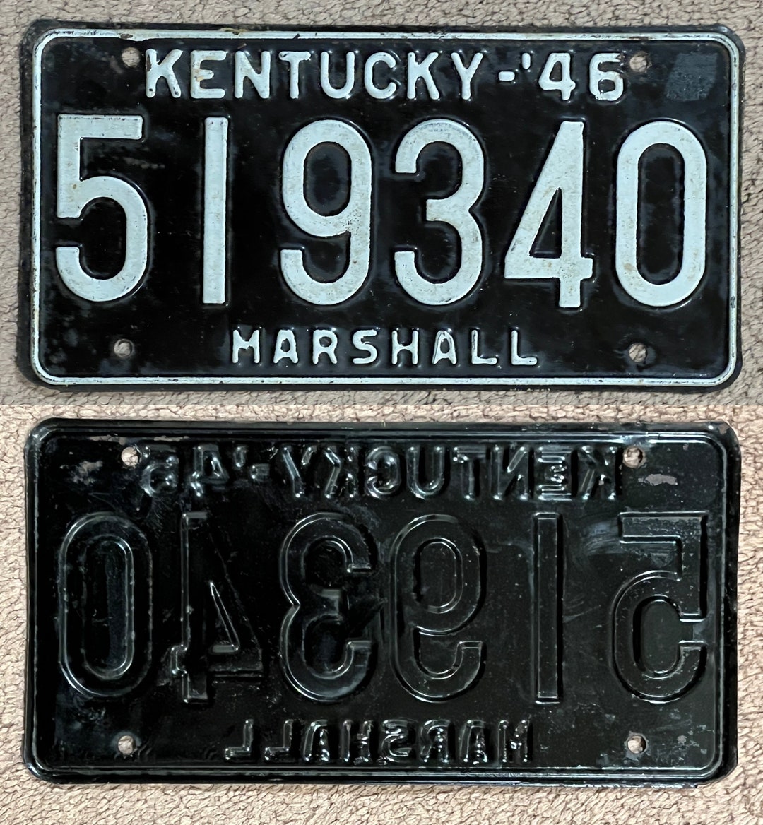Vintage Kentucky License Plates ALL ORIGINAL Antique Auto Tags Man Cave