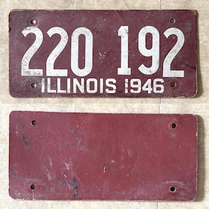 Vintage ILLINOIS-nummerplaten – allemaal ORIGINELE antieke autotags
