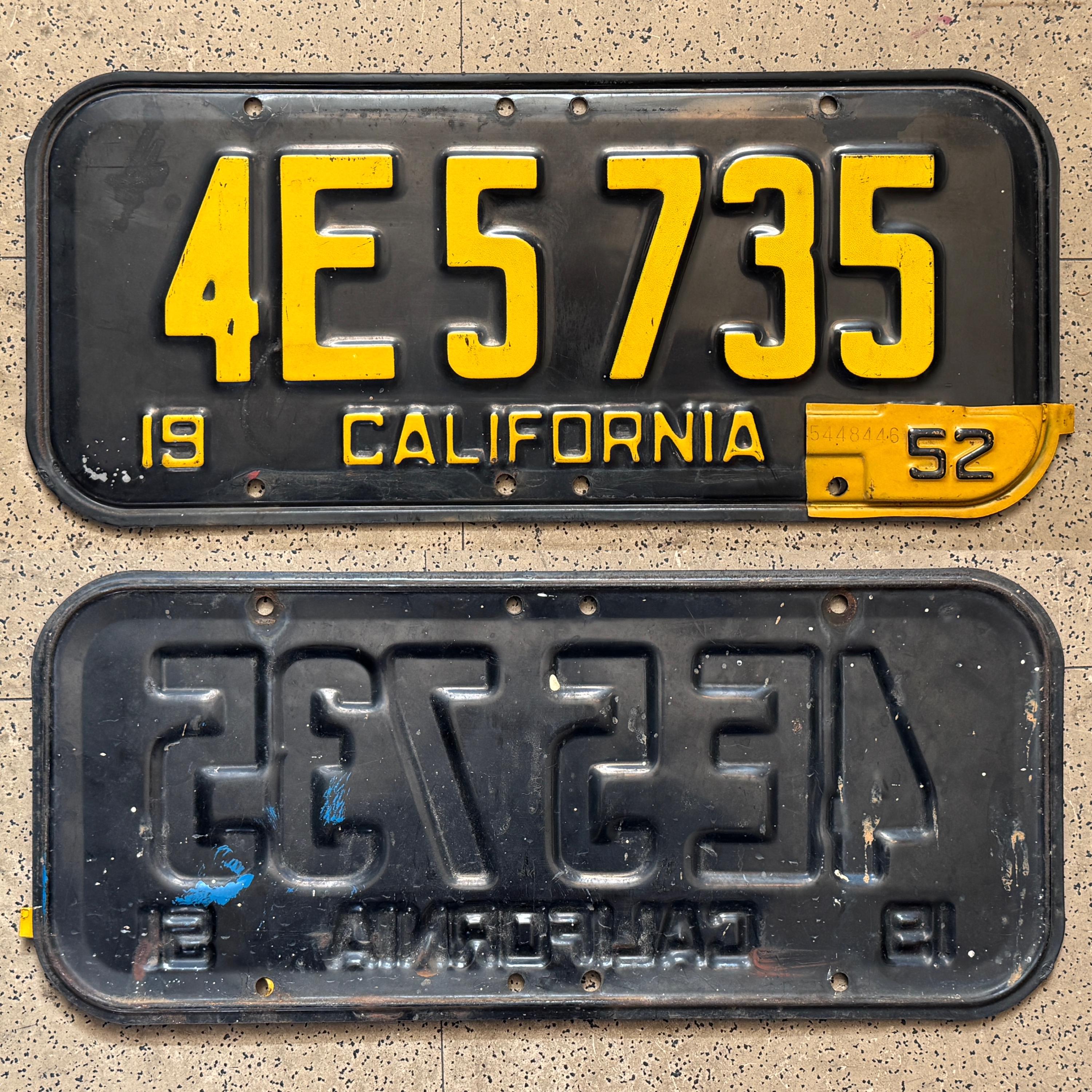 1956年以前のカリフォルニアのヴィンテージナンバープレート - すべて 