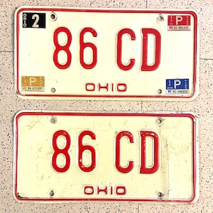 Vintage OHIO-nummerplaten, 1975–heden: ALLE ORIGINELE kaartjes voor antieke auto&#39;s