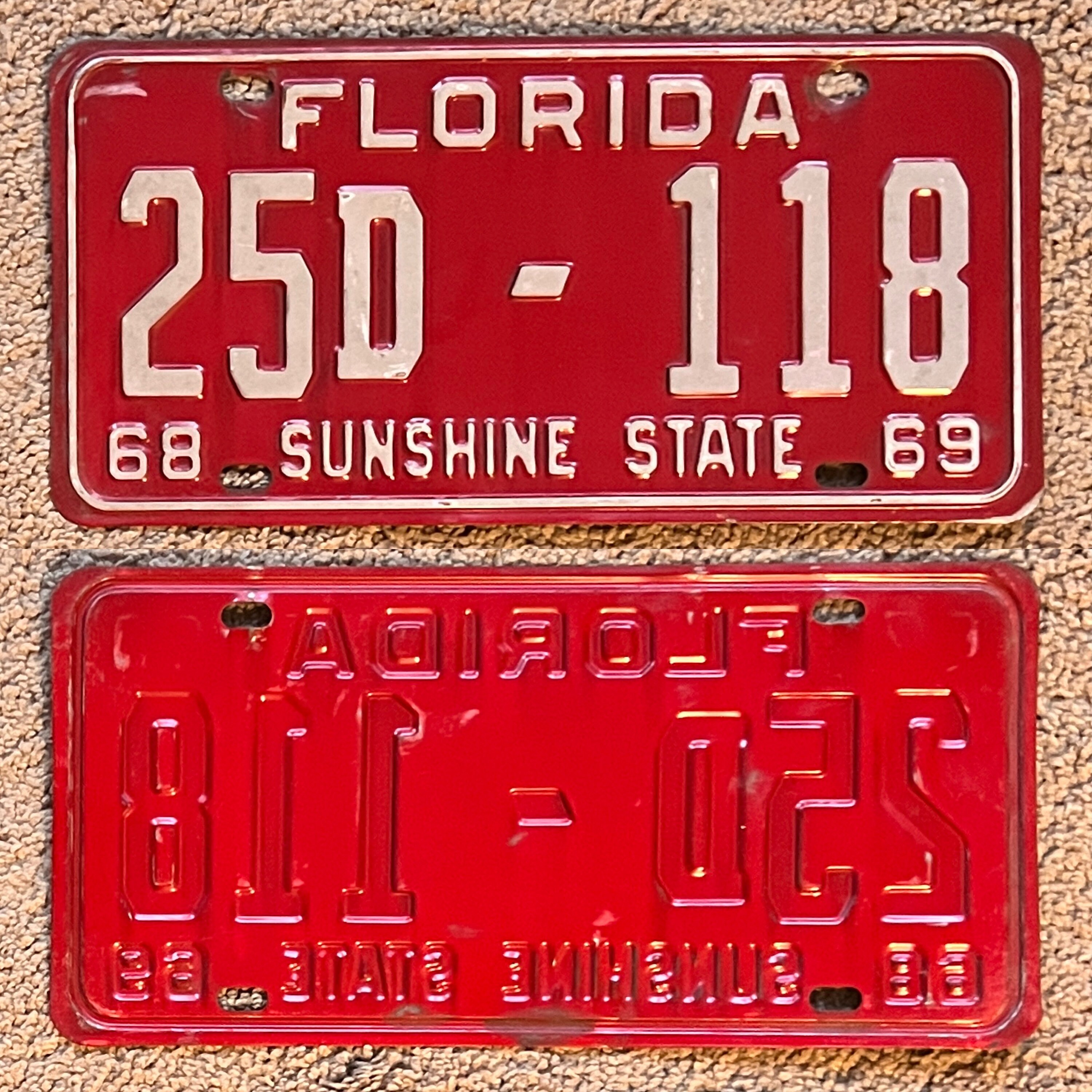 Vintage FLORIDA License Plates ALL ORIGINAL Antique Auto Tags Etsy