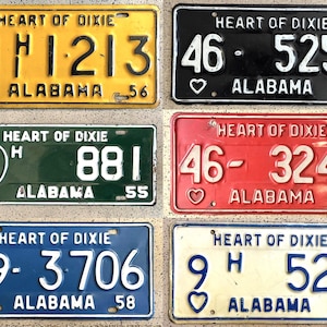 Vintage ALABAMA-nummerplaten – ALLEN ORIGINELE antieke autotags Man Cave Decor