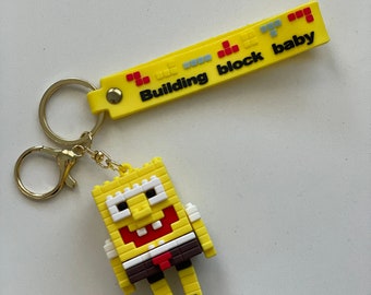 Keychain, Wristlet, key holder, gift idea for kids, adult, goodie bag ,idea backpack bag charm funky funny