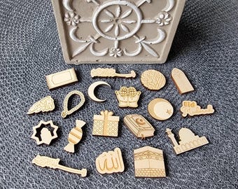 Verpakking van 36 strooidecoraties Islam "Mix" / Suikerfeest / Ramadan