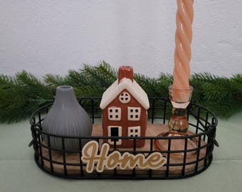 Cadeauset/housewarming cadeau "Home" decoratie