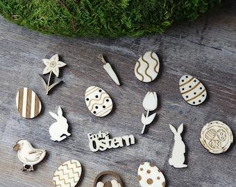 Verpakking van 30 paasdecoraties om mee te strooien "Mix"