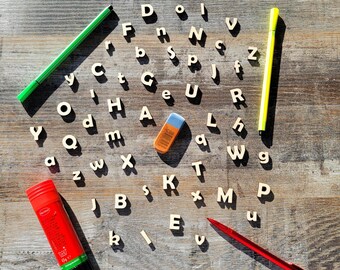 52-pack met strooidecoratie knutselbenodigdheden letters "Mix"