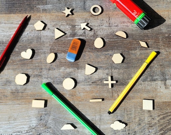 Verpakking van 40 verspreide decoratie knutselmaterialen vormen "Mix"