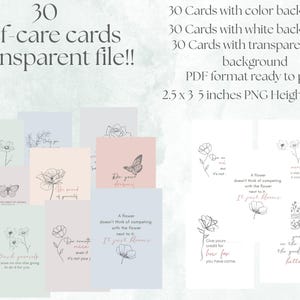 Cartes imprimables d'affirmation de soi pour la pleine conscience, le bien-être, la pensée positive, la motivation et le soutien à la santé mentale, téléchargements numériques