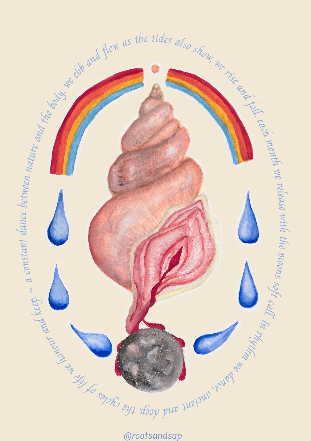 The Cosmic Dance | A5 Print | Conch Shell | Poem - Etsy
