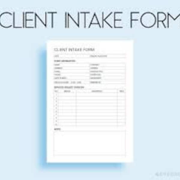 Cleaning Client Intake Form - Etsy
