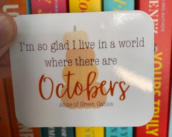 October | Anne of Green Gables | Bookish Sticker