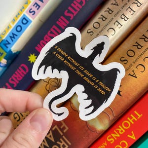 Een draak zonder een berijdercitaat | Boekenachtige sticker vierde vleugel