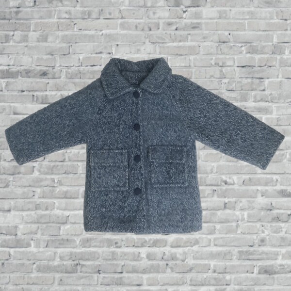 Manteau pour enfants super mignon et chaud de style rétro de 2 à 7 ans, veste d'hiver bohème pour bébés enfants, manteau long bleu ou rose pour fille