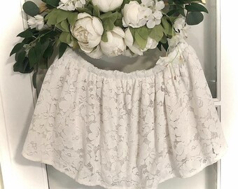 Layered Lace Mini Skirt, Boho Ra Ra Skirt, Frilly Skirt